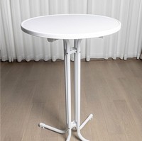 Table basse ronde en acier et métal haute pliante pour jardin extérieur bistro patio table de bar design européen classique