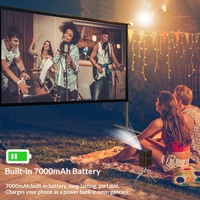 Projecteur LED DLP portable sans fil intelligent D042 Android 9.0, 480P, 120 ANSI Lumens, 2 Go de RAM, 4K, idéal pour les voyages en extérieur – Vente directe usine