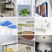 Système de suspension mural le plus populaire pour galerie, kit de suspension OEM avec crochets, câbles et pinces pour cadres, fil de suspension en cuivre