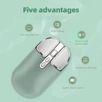 Usine 2.4G + BT souris de jeu double mode Portable sans fil et Rechargeable silencieux roue de défilement en métal sans fil pour ordinateur portable