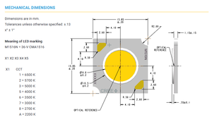 ชิป LED COB CREEs CMA1516 36V 3000K-4000K สีขาว 2270lm รับประกัน 1 ปี ปรับความสว่างได้ CRI สูง 70-90 15.8W - Product Image 5
