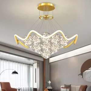 New LED Đèn chùm Lustre phòng khách phòng ngủ nhà nội thất hiện đại bầu trời đầy sao lãng mạn trang trí nội thất Đèn trần 2023 ánh sáng lịch thi đấu