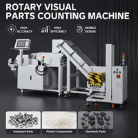 Machine de comptage automatique de pièces visuelles rotative avec système PLC, fonction d'impression rapide, de remplissage, de conditionnement en sacs, de fixation et d'emballage pour l'alimentation