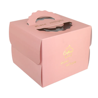 Boîte à gâteaux personnalisable en carton, papier d'art de haute qualité, stratification brillante UV de luxe gaufrage 4 "6" 8 "10" tailles pour gâteau à sushi