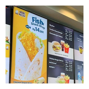 ป้ายไฟ LED แบบบางสำหรับแสดงเมนูร้านอาหาร กล่องไฟ LED ป้ายโฆษณา กรอบอะลูมิเนียม ป้ายไฟบิลบอร์ด - Product Image 1