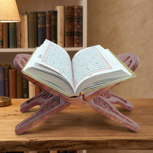 Soporte de Madera Único para Libros FALAK WORLD EXPORT, Regalo Religioso Rehal, Eid, Ramadán, Día de San Valentín, Duradero, Musulmanes, Islam, Indio - Product Image 1