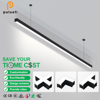 PULUOTI Profilé LED en aluminium à raccordement rapide pour éclairage linéaire, diffuseur de lumière pour bandes LED, éclairage commercial