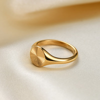 Klassisches Design defektfrei einfarbig einfarbig Edelstahl Damen Herren Siegel feine modische Ringe Schmuck