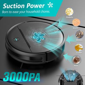 Robotic Vacuum Cleaner 0.6-1L 1500-1999Pa Gyroscope Navigation Wifi App Control For Home Use - Product Image 5