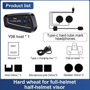 Casco da Moto Y06 con Assistente Vocale e Risposta Automatica alle Chiamate, Auricolare Bluetooth con Altoparlanti a Prezzo Conveniente - Product Image 3