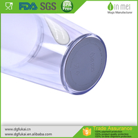 Mug de voyage en plastique à double paroi écologique de 520 ml, logo personnalisé, sans BPA, gobelet à café, isolation thermique, couvercle, pour les étudiants en déplacement