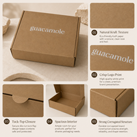 Emballage d'expédition et d'abonnement en carton kraft brun imprimé sur mesure avec logo blanc pour boîte cadeau d'entreprise