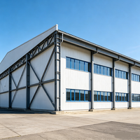 Bâtiment d'entrepôt moderne en acier avec structure portique et conception modulaire en acier galvanisé pour le stockage de bureaux et de matériel agricole