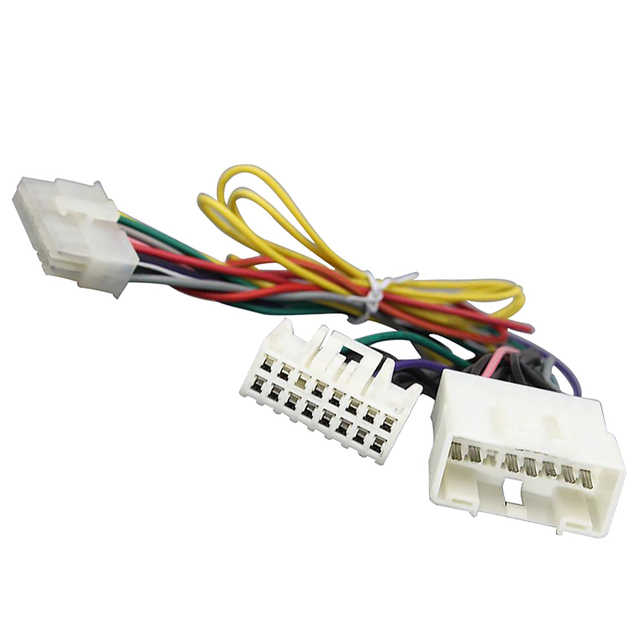 Oem Factory Manufacturer Socket Automotive Stereo Audio Connector Conversion 16pin Wire Harness Famale to Male Cable