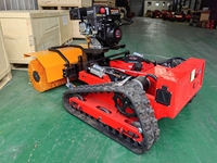 Matériel de construction le plus vendu avec balayeuse à neige, tondeuse hydraulique agricole 360 ° Tondeuses robotisées à chenilles en caoutchouc rotatives