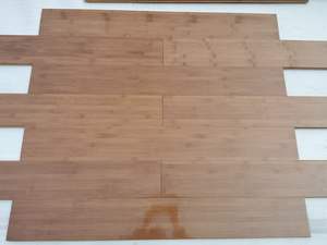 Parquet en bambou massif tissé à la main UvL personnalisé, 12 mm, finition brillante, couleur café, pose collée, pour salon, garantie 5 ans - Product Image 4