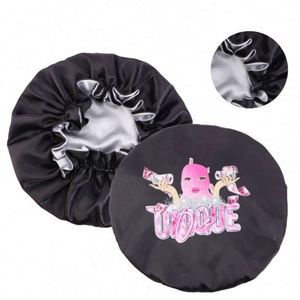 Factory Custom Logo Wholesale High Quality Adjustable Satin Polyester Hair <b>Bonnet</b> Edge Wraps Travel Beach Daily Outdoor Use All - Product Image 1