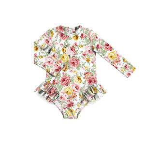 Trajes de Baño Modernos para Niñas Pequeñas, Traje de Baño con Flores y Cierre para Bebés, Niñas Pequeñas y Niñas, Ropa de Playa - Product Image 4