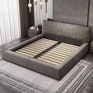 เตียงกำมะหยี่แคลิฟอร์เนีย-200x220ซม. ไม้ยึดคืนเรียบง่ายทันสมัย - Product Image 2