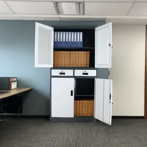 Kim loại thương mại văn phòng thép tủ 2 giữa ngăn kéo kim loại tủ