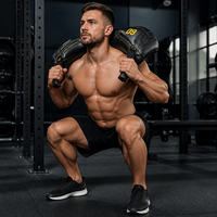 Sac de musculation bulgare 12-27 kg en nylon 1000D anti-déchirure et cuir de vachette, poignées multi-grip, pour squats, force et endurance