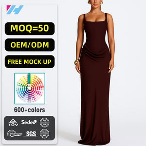 Özel yüksek kaliteli kare boyun bel dantelli bayanlar kadınlar zarif parti akşam Maxi elbise - Product Image 1