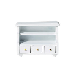 Escala 1:12, adornos para muebles de madera DIY, modelo de bolsillo blanco, casa de muñecas, artesanías en miniatura, toalla, armario bajo, vitrina para el hogar - Product Image 1