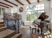 Rampe d'escalier intérieure de luxe en fer forgé, style européen, pour villas, photos incluses