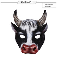 Masque de tête de vache réaliste 3D en mousse PU semi-artisanal pour performance de fête de Pâques et de carnaval, idéal pour le commerce extérieur en Chine