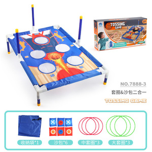 Juego de lanzamiento de bolos 2 en 1, juguetes para niños, juego de lanzamiento de anillo Diy, juego de juguete plegable deportivo para lanzar - Product Image 6