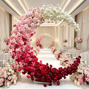 Handmade moon Flower Wedding Arch Silk Artificial Flower Wall Weddings Mother's Day Holidays Valentine's Day - Product Image 1
