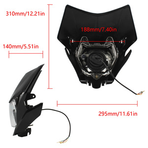 ไฟหน้ารถมอเตอร์ไซค์ LED รุ่น HL193 สีแดง ดำ ขาว สำหรับรถวิบาก CRF 150L 250 450 - Product Image 3