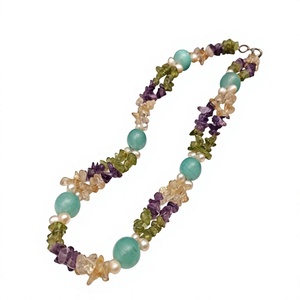 Cadena de cuentas semipreciosas de latón multicolor de calidad premium atractiva para la colección de ropa de fiesta para niñas - Product Image 2