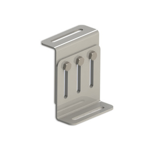 ตะขอเกี่ยวอะลูมิเนียมแบบเรียบ รูปตัว T พร้อมช่องปรับได้สามช่องและปุ่มกลม - Product Image 1