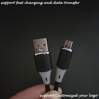 Expédition rapide offre spéciale véritable nylon tressé fil nu V8 Android câbles d'alimentation micro USB