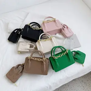Drop Shipping 2 in 1 Chain Bags 2022 Girls Cute Mini Purses Young Lady Latest Fashion Handbag For Woman