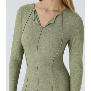 Vestido Casual Elegante de Otoño Invierno para Mujer, Estilo Europeo y Americano 2025-2026, Vestido Largo Informal con Mangas Largas y Corte Evase - Product Image 3