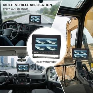 10,1-дюймовый водонепроницаемый монитор IP69K для камеры заднего вида, 1080P, металлический корпус, 4-канальный видеовход, автоматическое затемнение, для лодок и экскаваторов - Product Image 3