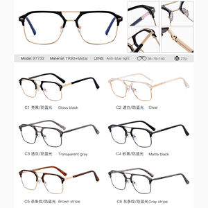 MS 97732 TR90+METAL <strong>Korean</strong> Style Rectangle Optical <strong>Glasses</strong> Assorted Solid Colors Red Green Silver Demo - Product Image 6