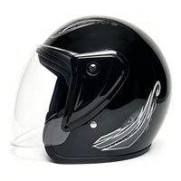 Casque de moto modulable certifié ECE à face ouverte, coque ABS, visière transparente, fermeture rapide, léger, pour Cruiser