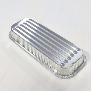 16*6,5*1,5 "1950ml Forma retangular Pastel poco profundo Horno Bandeja de papel de aluminio segura Contenedor de alimentos de papel de aluminio desechable para panadería <span class=keywords><strong>Piz</strong></span> - Product Image 3