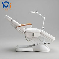 Table de massage électrique confortable avec dossier blanc réglable pour salon de beauté, soins du visage, spa et extensions de cils