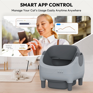 Elecpet Smart Autoclean Schepje Anti Spatten Anti Anti-Aanbakje Invoer Kattenbak Met Wifi Afstandsbediening App Bediening Voor Huisdieren Kittens - Product Image 3