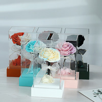 Konservierte Rosen blumen in Acryl box für Muttertag geschenk Konservierte Blume für immer Rosen Geschenk boxen für Geschenk