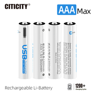 แบตเตอรี่ลิเธียมไอออนแบบชาร์จได้ CITICITY AAA MAX 1.5V 600mAh ความจุสูง อายุการใช้งานยาวนาน คายประจุเองได้น้อย เหมาะสำหรับอุปกรณ์อิเล็กทรอนิกส์ในชีวิตประจำวัน - Product Image 2