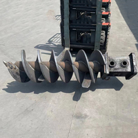 Tarière à double coupe à une seule hélice pour plateforme de forage rotative, pour le forage de l'argile, des sols et des roches