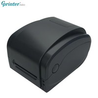 Printer Label Pakaian Gprinter GP-1124T 203dpi Thermal Transfer 118mm USB Ribbon 2~6 inci/detik untuk Label Cuci Pakaian Retail