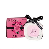 Diffuseur d'air créatif en plâtre bicolore parfumé à la rose pour voitures, aérateurs, armoires et usage domestique