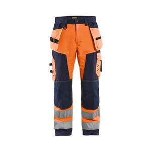BLAKLADER - 156725175389C46 Pantalón artesano Softshell Hi-Vis Naranja/Azul marino-EAN 7330509406045 ROPA DE TRABAJO DE LA HI-VIS - Product Image 1