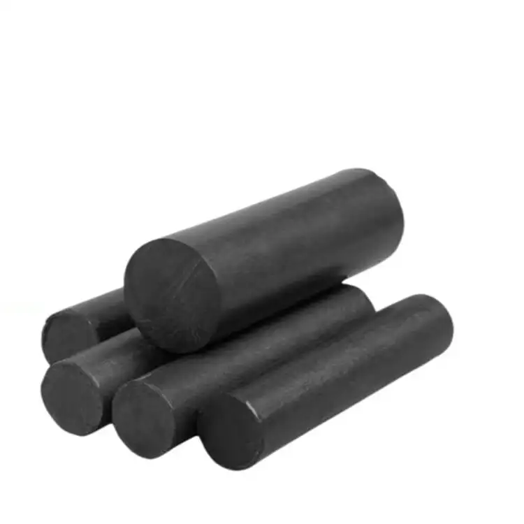 Color negro relleno con varilla de plástico duro de ingeniería de grafito de carbono PTFE 1mm-300mm varilla de grafito para recubrimientos industriales